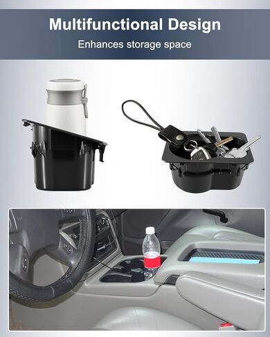 Center Console Cup Holder Fit for Chevy Blazer Suburban Tahoe GMC Sierra Yukon C1500 C2500 C3500 K1500 K2500 K3500 Replace 12388413 in Saudi Arabia