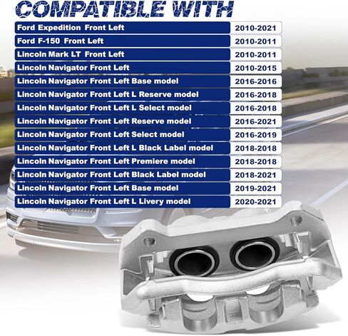 Front Left Brake Caliper Compatible with Ford Expedition F-150 / Lincoln Mark LT Navigator # AL3Z2B121A, AL3Z2B121AA, 18-B5237, 18-P5237, 18-5237, 18B5237, 18P5237, 185237 in Saudi Arabia
