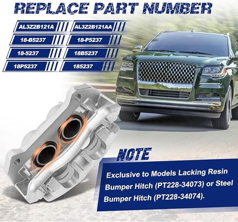 Front Left Brake Caliper Compatible with Ford Expedition F-150 / Lincoln Mark LT Navigator # AL3Z2B121A, AL3Z2B121AA, 18-B5237, 18-P5237, 18-5237, 18B5237, 18P5237, 185237 in Saudi Arabia