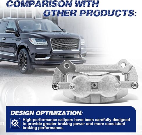 Front Left Brake Caliper Compatible with Ford Expedition F-150 / Lincoln Mark LT Navigator # AL3Z2B121A, AL3Z2B121AA, 18-B5237, 18-P5237, 18-5237, 18B5237, 18P5237, 185237 in Saudi Arabia
