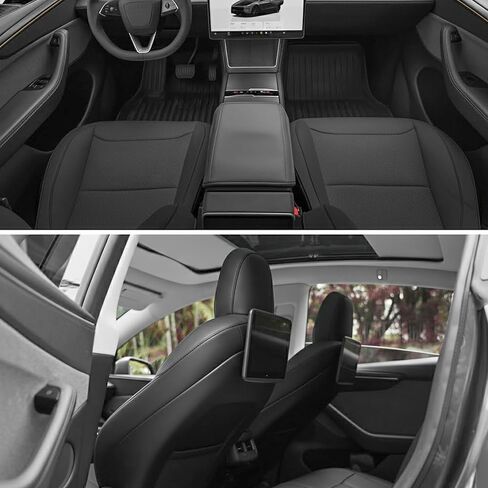 Seat Covers for Model Y Juniper Black Nappa Leather Seat Protector Set for Model Y Juniper Interior Accessories 2025 2026 in Kuwait