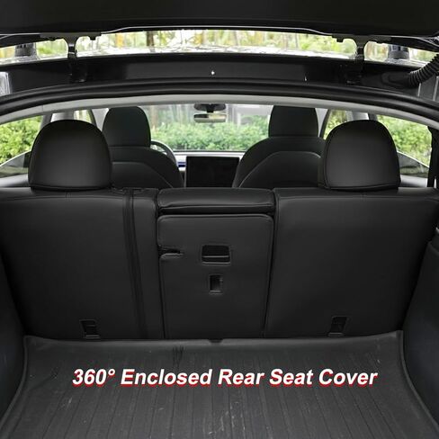 Seat Covers for Model Y Juniper Black Nappa Leather Seat Protector Set for Model Y Juniper Interior Accessories 2025 2026 in Kuwait