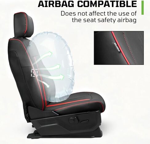Fit For Toyota Tundra Crewmax Cab & Double Cab Sr Sr5 2022 2023 2024 2025 2026 Custom Car Seat Covers ,Full Covered Faux Leather Waterproof Seat Covers For Trucks,Car Seat Protector Full Set-Black&Red in Saudi Arabia