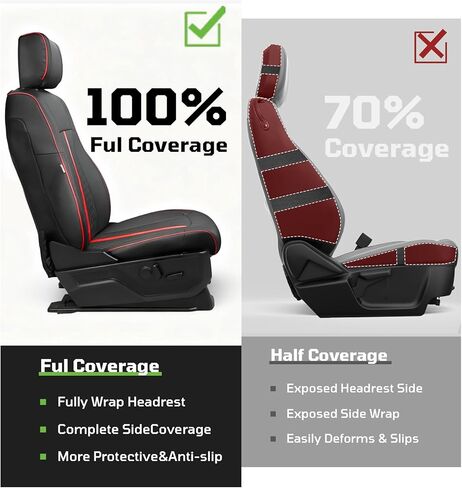 Fit For Toyota Tundra Crewmax Cab & Double Cab Sr Sr5 2022 2023 2024 2025 2026 Custom Car Seat Covers ,Full Covered Faux Leather Waterproof Seat Covers For Trucks,Car Seat Protector Full Set-Black&Red in Saudi Arabia