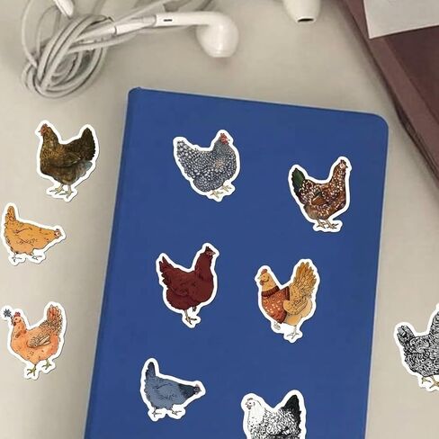 500Pcs Cute Cartoon Chicken Stickers - 1Inch Round Self Adhesive Stickers, Aesthetic Water Bottle Stickers, Envelope Seal Labels, Gift Decor Paster for Scrapbooking, Laptops in Kuwait