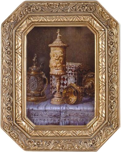 إطارات صور عتيقة مقاس 5x7 مثمن برونزي عتيق إطارات صور مزخرفة لسطح الطاولة والجدار مع واجهة زجاجية لديكور المنزل القديم على الطراز الفيكتوري معرض الصور ديكور الحائط in Kuwait