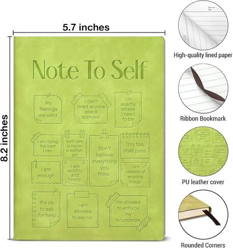 Note to Self Motivational 160 Pages Journal Notebook - Mental Health Gifts for Women Men Friends - School Counselor Therapist Office Gifts Writing Notebook in Saudi Arabia