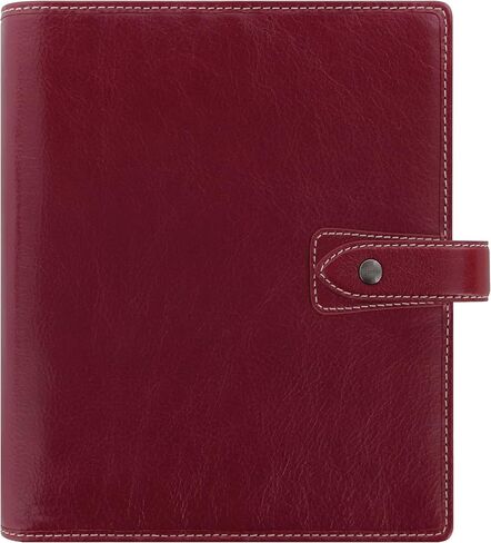 منظم Filofax Malden، مقاس A5، عنابي - ملموس، جلد جاموس محبب بالكامل، ست حلقات، حشوة من القطن الكريمي لعرض الأسبوع، متعدد اللغات (C021703) in Saudi Arabia