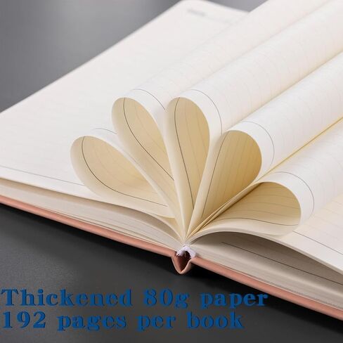 مجموعة 4 قطع من دفاتر الملاحظات اليومية مع أقلام A5 A6 مبطنة بالجلد بغلاف مقوى دفتر تنفيذي للرجال والنساء مجلة يومية، لمحامي مكتب الأعمال باللون الأسود in Kuwait