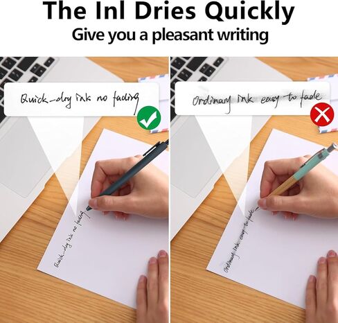 مجموعة 4 قطع من دفاتر الملاحظات اليومية مع أقلام A5 A6 مبطنة بالجلد بغلاف مقوى دفتر تنفيذي للرجال والنساء مجلة يومية، لمحامي مكتب الأعمال باللون الأسود in Kuwait