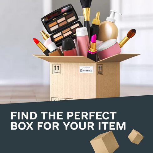 صناديق الشحن (6 بوصة طول × 4 بوصة عرض × 3 بوصة ارتفاع، عبوة 50) | صناديق بريد من الورق المقوى المموج للشركات الصغيرة والتعبئة والتغليف in Kuwait