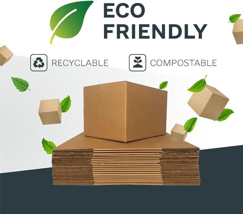 صناديق الشحن (6 بوصة طول × 4 بوصة عرض × 3 بوصة ارتفاع، عبوة 50) | صناديق بريد من الورق المقوى المموج للشركات الصغيرة والتعبئة والتغليف in Kuwait