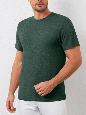 ZDC Mens Short Sleeve Shirts Summer Casual Crew Neck T Shirts Classic Basic Tee in Saudi Arabia