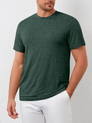 ZDC Mens Short Sleeve Shirts Summer Casual Crew Neck T Shirts Classic Basic Tee in Saudi Arabia