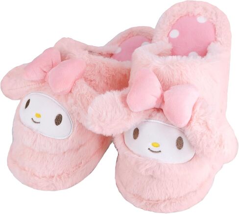 Roffatide Anime Melody Cute Plush Floor Slippers Indoor Shoes Fuzzy Slippers with Rubber Sole for Girls Women 7.5-8 in Kuwait