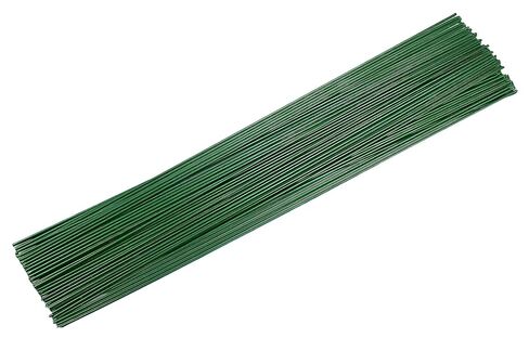 100-Pack Floral Stems Wire for Paper Flower 2 Gauge Flower Stems for Crochet Projects 16 Inch Artificial Green Crafts Wire Wreath Making Supplies for Flower DIY Art (100pcs) in Kuwait