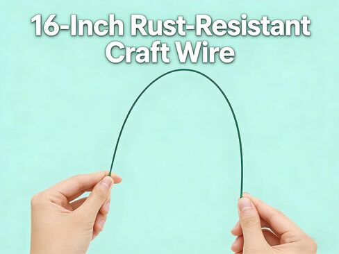 100-Pack Floral Stems Wire for Paper Flower 2 Gauge Flower Stems for Crochet Projects 16 Inch Artificial Green Crafts Wire Wreath Making Supplies for Flower DIY Art (100pcs) in Kuwait