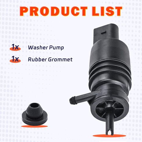 Windshield Washer Pump Compatible with BMW E90,E60, 525i, 328i, 325xi, 335i, 325i, M3, M5, M6,Replacement OEM# 67127302589,21323-232316A,67126934159 in Kuwait