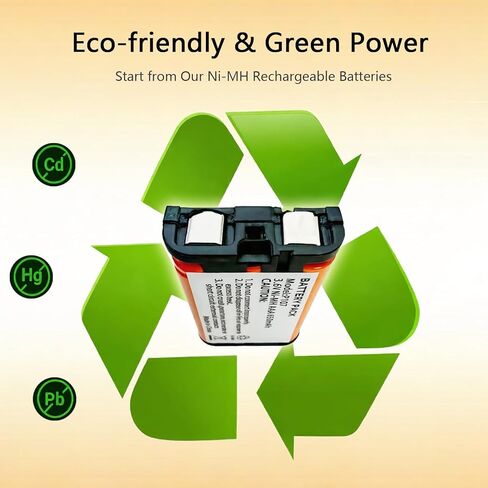 HHR-P107 NI-MH Rechargeable Battery 3.6V 650mah 2Pack NiMH Cordless Telephone Batteries for Panasonic Cordless Phones in Kuwait