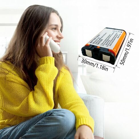 HHR-P107 NI-MH Rechargeable Battery 3.6V 650mah 2Pack NiMH Cordless Telephone Batteries for Panasonic Cordless Phones in Kuwait