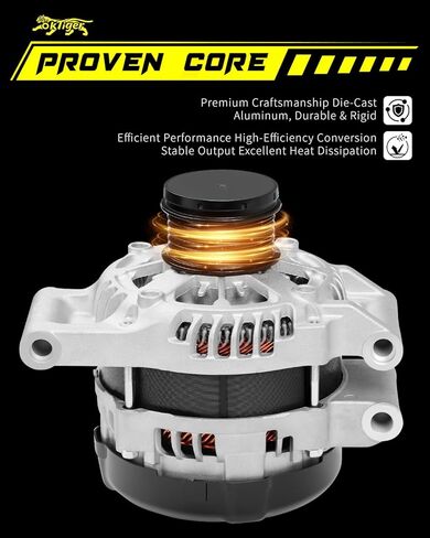 Oktiger Upgraded Alternator for Toyota Camry 2018 2019 2020 2021 2022 2023 2.5L, Corolla 2019-2022 2.0L, for Rav4 2019-2022 2.5L, L4 12V 100A Clockwise 6-Groove Pulley, OE 27060-25010 in Saudi Arabia