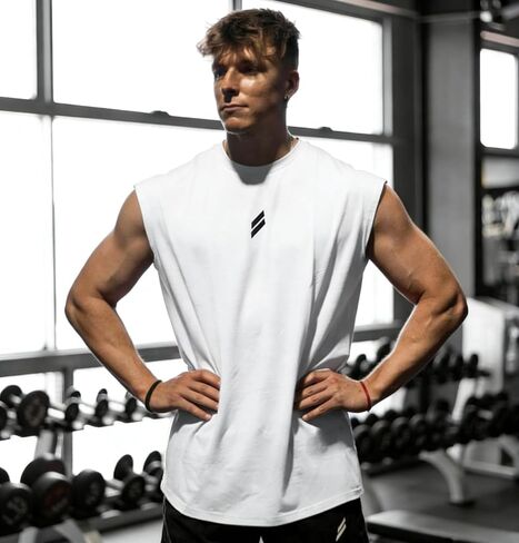 Men's Quick Dry Sleeveless Workout Shirts Moisture Wicking Athletic Tank Tops for Gym Training Running in Saudi Arabia