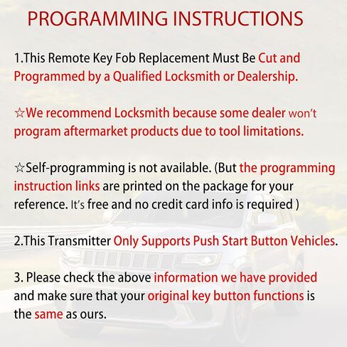 MechanMagic Key Fob Replacement Fits for Jeep Cherokee 2014-2022 Keyless Entry Remote Control GQ4-54T 68141580 in Saudi Arabia