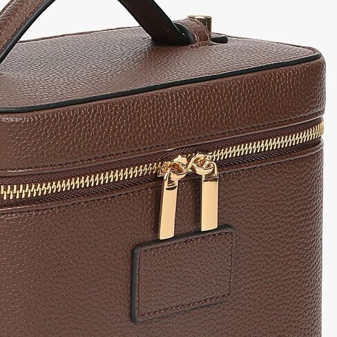 Makeup Bag Vanity Case with Removable Divider Travel Toiletry Bag Portable Cosmetic Bag Makeup Organizer Case (Coffee) in Saudi Arabia