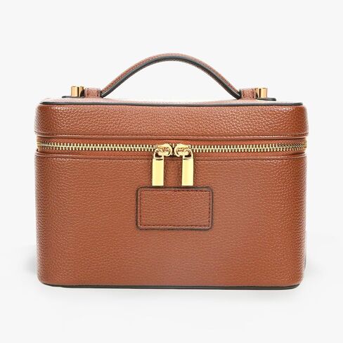 Makeup Bag Vanity Case with Removable Divider Travel Toiletry Bag Portable Cosmetic Bag Makeup Organizer Case (Coffee) in Saudi Arabia