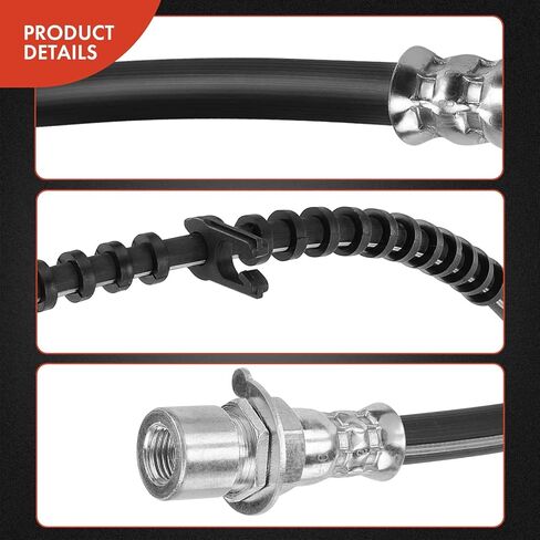 A-Premium Rear Passenger Brake Hydraulic Hose Compatible with Select Chrysler and Dodge Models - Grand Caravan 2001-2004, Town & Country 2001-2004, AWD - Replace# 4683792AD in Saudi Arabia