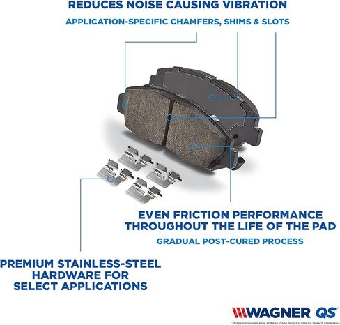 Wagner QS ZD2186 Disc Brake Pad Set, Reduced Vibration, Fits 2018–2020 Jeep Wrangler in Saudi Arabia