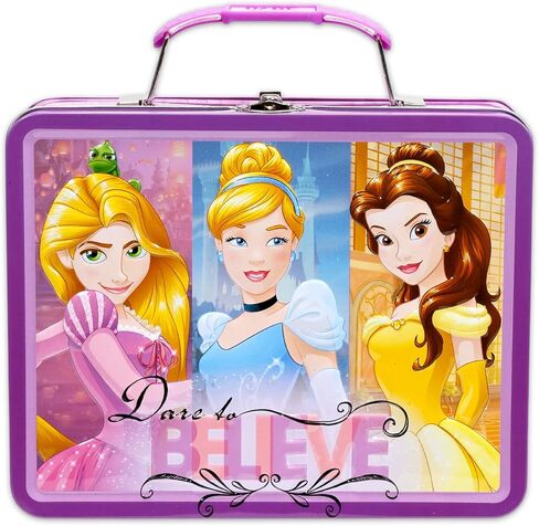 Disney Princess Lunch Box Set - Bundle with Tin Rapunzel, Cinderella, Belle Lunch Box Plus Stickers, Water Bottle, More | Disney Princess Lunchbox Set in Saudi Arabia