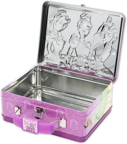 Disney Princess Lunch Box Set - Bundle with Tin Rapunzel, Cinderella, Belle Lunch Box Plus Stickers, Water Bottle, More | Disney Princess Lunchbox Set in Saudi Arabia