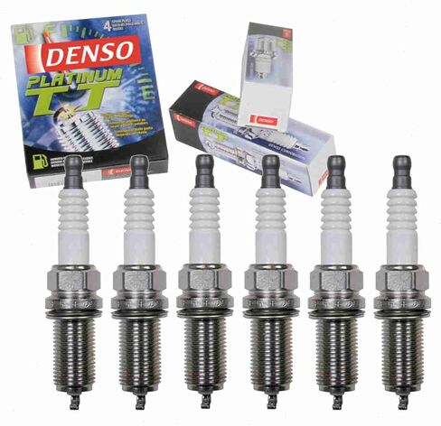 6 pc DENSO Platinum TT Spark Plugs compatible with Toyota Tundra 4.0L V6 2005-2014 in Kuwait