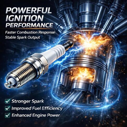 Iridium Spark Plugs 4 Pack | Fit for 2013-2018 Nissan Altima 2.5L, 2014-2020 Nissan Rogue 2.5L | Replaces 94702, DF6H-11A in Kuwait