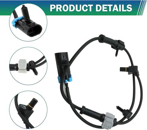 2 PCS ABS Wheel Speed Sensors, Front Wheel Speed Sensor, OEM 15037208 ALS482, Compatible with 1999-2006 Chevy GMC Select Models in Saudi Arabia
