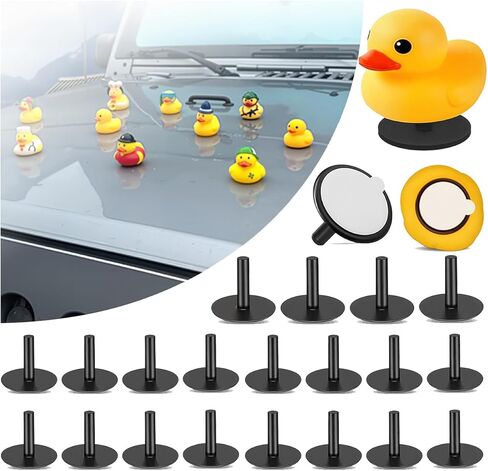 20PCS Duck Holder,Flock Locker Rubber Ducks Mount for Jeep,Duck Plug for Jeep Dash,Plastic Duck Holder is the Best present for Duck Enthusiast,Car Plastic Duck Plug,Black（Not Include Rubber Ducks) in Saudi Arabia