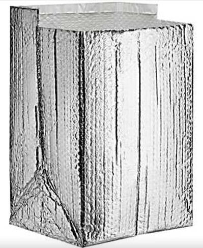 25 Pack 12 x 12 x 12 Bubble Foil Insulated Box Liner For Cold Shipping; Self Sealing; Minimum Temperature: -60* F Maximum Temperature 180* F in Kuwait