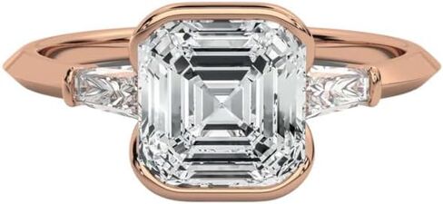 1ct-5ct Moissanite Engagement Ring For Women Three Stone Moissanite Engagement Ring in 10K/14K/18K White gold And 925 Sterling Silver Wedding & Proposal Jewelry in Saudi Arabia