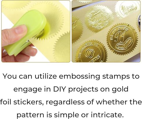 300 قطعة من الملصقات المزخرفة المصنوعة من رقائق الذهب المستديرة مقاس 2 بوصة، ملصقات منقوشة بأختام معدنية ذاتية اللصق مع حافة مسننة للأظرف والشهادات والحزم وكاتب العدل والجوائز ونقش الكتب in Kuwait