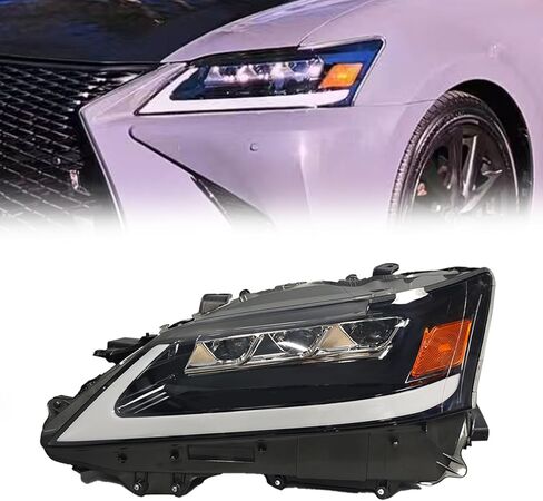 مجموعة المصابيح الأمامية LED لمصابيح أمامية 2013-2015 لكزس GS250 GS350 GS450h مع ترقية عدسة واضحة ثلاث عيون شعاع ثلاثي يسار ويمين (زوج) in Saudi Arabia