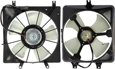 Radiator Cooling Fan Assembly Compatible with 2003-2007 for Honda for Accord 3.0L,Black&White Radiator Fan Direct Fit Replacement for 2PCS Engine Cooling Fan in Saudi Arabia