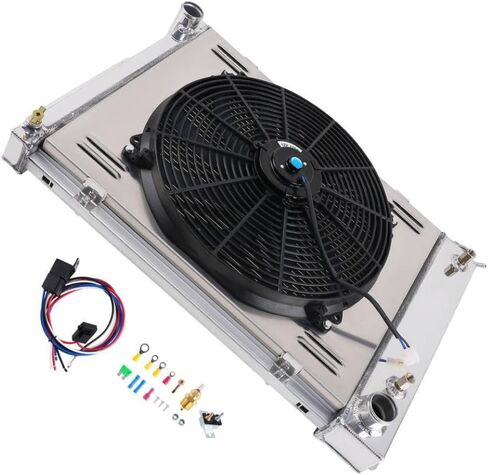 3 Row Aluminum Radiator Fan Kit Compatible With Camaro V8 5 7L 19967 1969 DPI337 in Kuwait