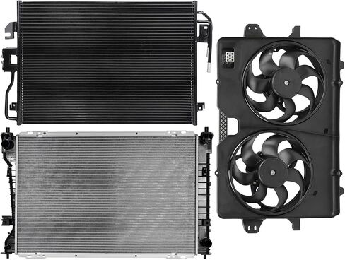 Cooling Fan Assembly Compatible with 2008 for Ford for Escape 2.3L 2009-2012 for Ford for Escape 2.5L,Radiator Fan Direct Fit Replacement for Engine Cooling Fan & Radiator & A/C Condenser in Saudi Arabia