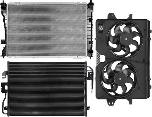 Cooling Fan Assembly Compatible with 2008 for Ford for Escape 2.3L 2009-2012 for Ford for Escape 2.5L,Radiator Fan Direct Fit Replacement for Engine Cooling Fan & Radiator & A/C Condenser in Saudi Arabia