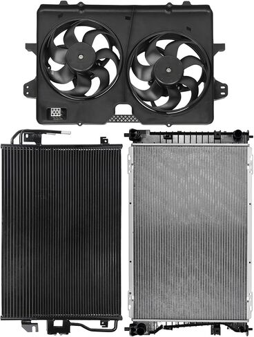 Cooling Fan Assembly Compatible with 2008 for Ford for Escape 2.3L 2009-2012 for Ford for Escape 2.5L,Radiator Fan Direct Fit Replacement for Engine Cooling Fan & Radiator & A/C Condenser in Saudi Arabia