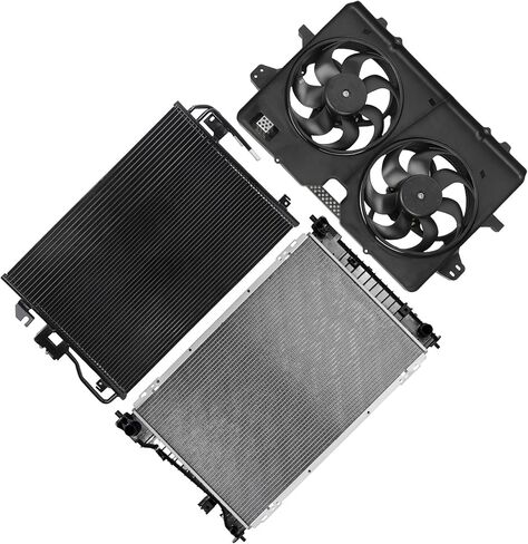 Cooling Fan Assembly Compatible with 2008 for Ford for Escape 2.3L 2009-2012 for Ford for Escape 2.5L,Radiator Fan Direct Fit Replacement for Engine Cooling Fan & Radiator & A/C Condenser in Saudi Arabia