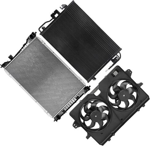 Cooling Fan Assembly Compatible with 2008 for Ford for Escape 2.3L 2009-2012 for Ford for Escape 2.5L,Radiator Fan Direct Fit Replacement for Engine Cooling Fan & Radiator & A/C Condenser in Saudi Arabia