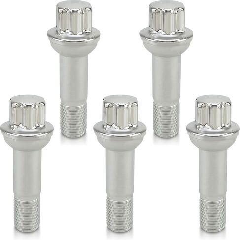 AUTOKAY Wheel Lug Nuts Bolt Stainless Steel Compatible with Mercedes Benz C200 ML500 S550 CL63 ML350 GLK350 CL500 GL450 (Pack of 5) in Kuwait