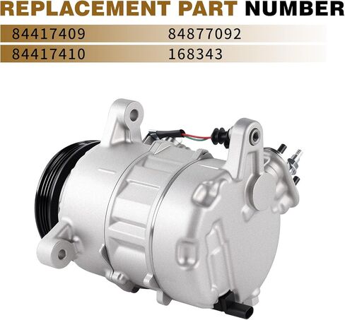 84417409 A/C Compressor with Clutch Used for Chevrolet Chevy Silverado1500 2500/3500 HD 2019-2021 GMC Sierra 1500 2019-2021, Sierra 2500/3500 HD 2020-2021 for 84417410 84877092 168343 in Kuwait